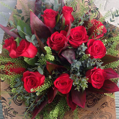 Rose Bouquet - 12 Red Rose Passion 