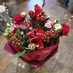 Festive Bouquet with Amalyllis