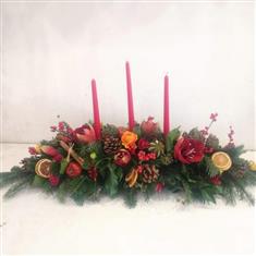 Festive Arrangement with Candle