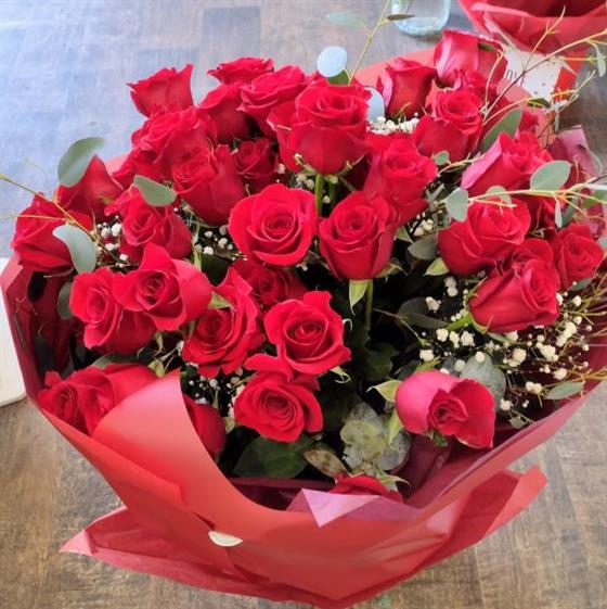 60 Red Roses Rose Bouquet - 60 Red Rose